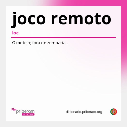 Significado de joco remoto